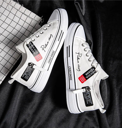 2025 Summer Men's Canvas Sneakers Low-Top Casual Breathable Shoes for Teen Trendy Lightweight Youth Streetwear Comfort Footwear