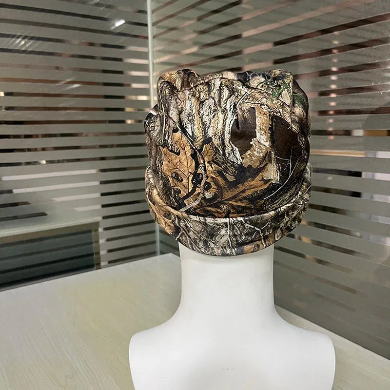 INS Autumn Y2K Hip Hop Personality Harajuku Casual Beanie American Vintage Deciduous Full Print Fashion Street Lazy Pullover Hat