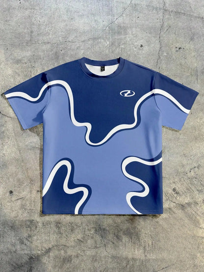 The 2025 summer new men's T-shirt is a casual fashionable soft and breathable 3D printed design for street and outdoor wear
