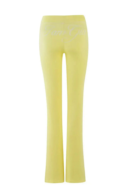 Gia zip-up cap long sleeve high spring top & low waist micro flared pants