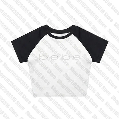 2000s Clothes Y2k Top Top for Women Baby Tees Tops Rhinestone T Shirts Women's T-shirts Female Clothing Kpop Gothic Kawaii Goth