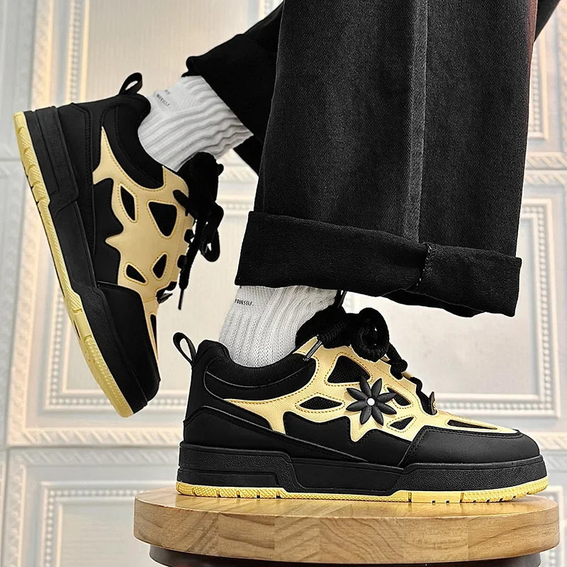 Men Platform Vulcanized Shoes New Fashion Increased Thick Sole Breathable Casual Wear Resistant Casual Sports Shoes for Men