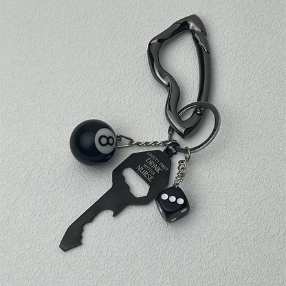 Twisted Metal Carabiner Keychain Multifunctional Mountaineering Car Key Ring Gothic Backpack Waist Hanging Decor DIY Y2K