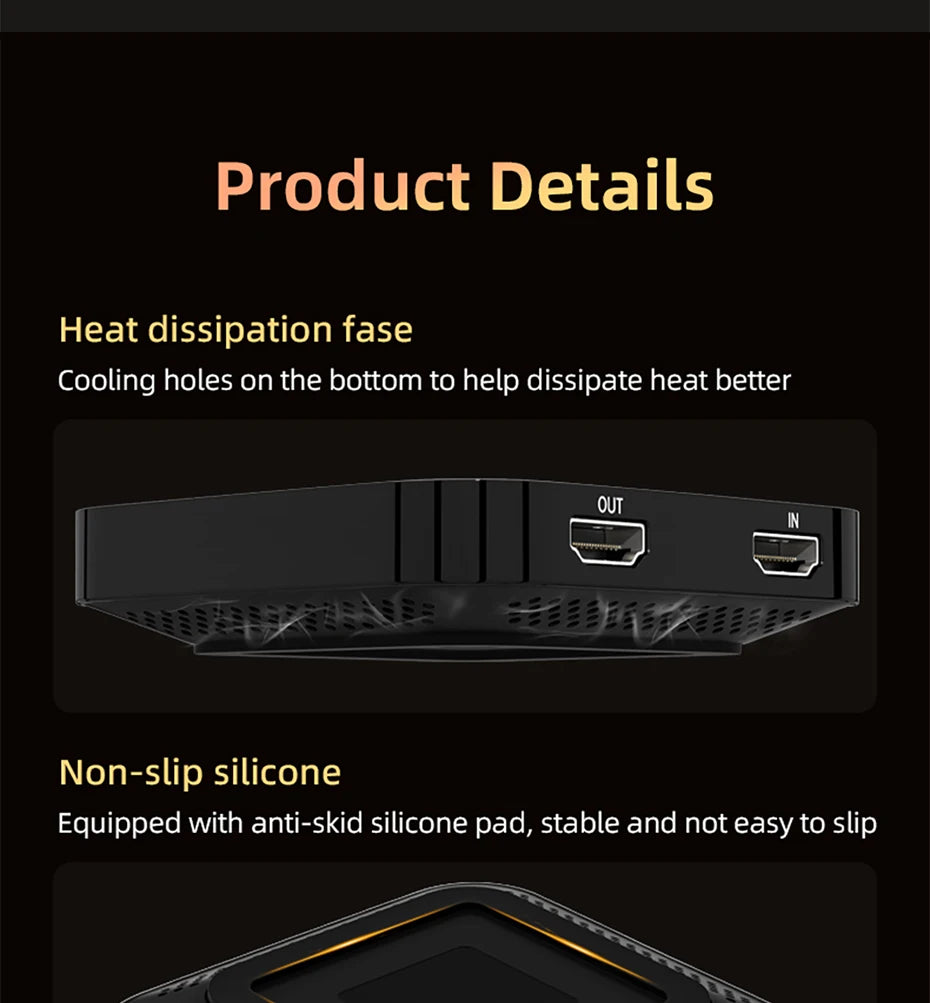 UNISHEEN 4K60 Game Streaming Equipment Live Broadcast 2160p OBS vMix Loopout PS5 Grabber Dongle VIDEO CAPTURE Card Box