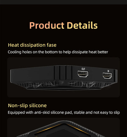 UNISHEEN 4K60 Game Streaming Equipment Live Broadcast 2160p OBS vMix Loopout PS5 Grabber Dongle VIDEO CAPTURE Card Box