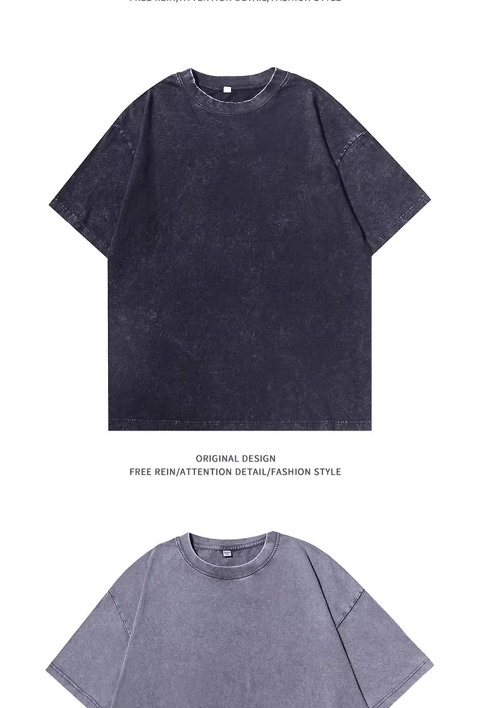 American Style Retro Heavyweight Solid Color Short Sleeved T-shirt Men Women Summer Street Trendy Washed Old Oversized Clothes