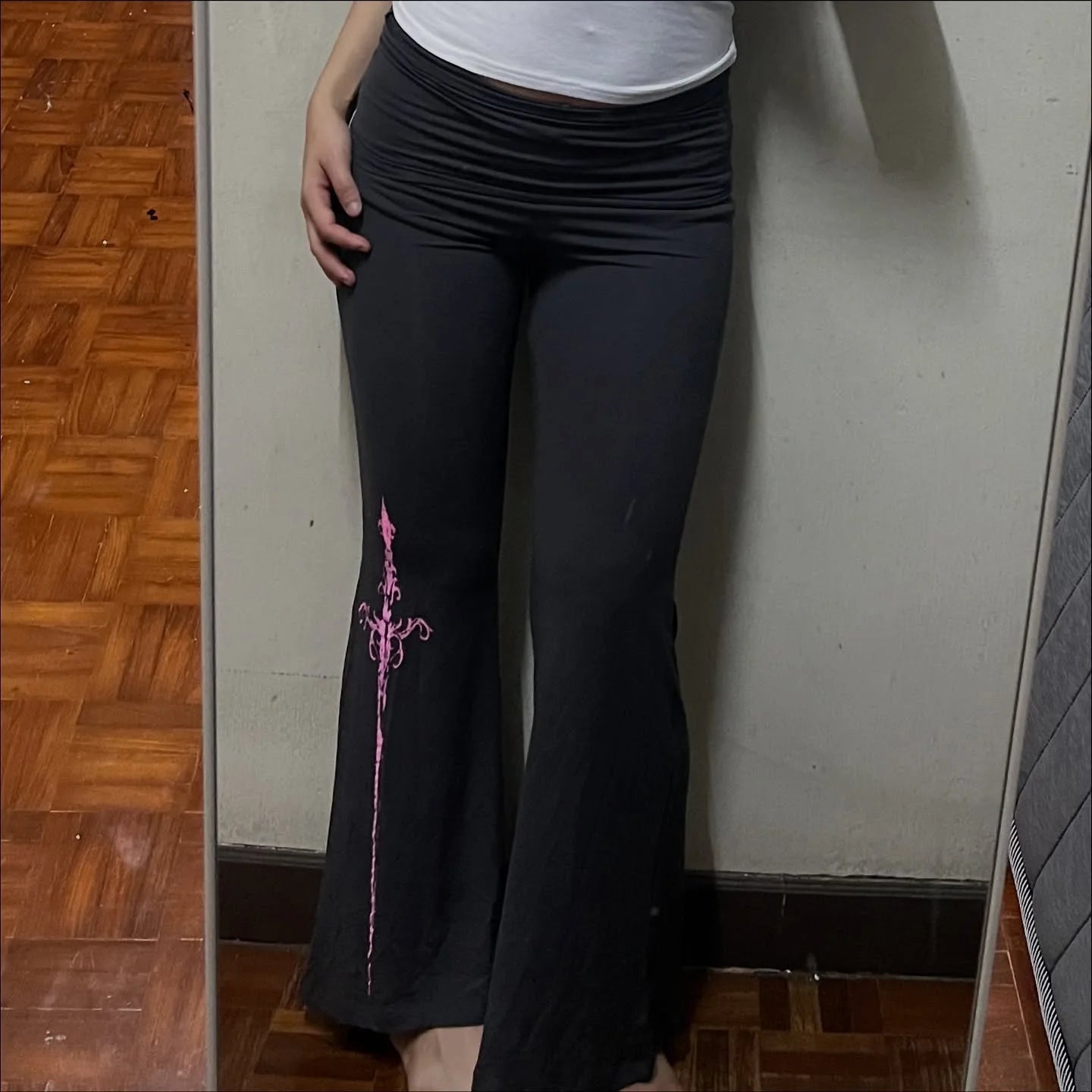 Fashion Aesthetics Printed Y2K Pants Hip Hop Punk Style Comfortable Pants Gothic Retro Casual Women's Wide Leg Pants emo girl