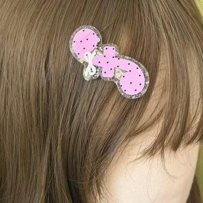 Kawaii trendy hair clips Musical Symbol Resin wings hair jewelry accessories y2k Unique Striped Star girls headband