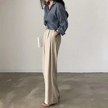 Trendy Shirt Blouse Simple Thin Pure Color Anti-UV Shirt Anti-fade Shirt Top Women Solid Color Sun Protection Shirt Streetwear