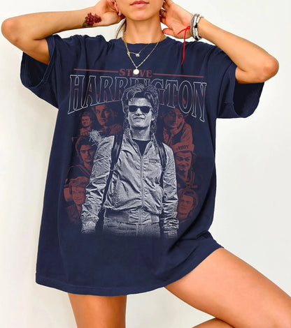 Steve Harrington T-Shirt Unisex Graphic Tee 80s TV Show Shirt Retro Vintage Clothing Fan Gif